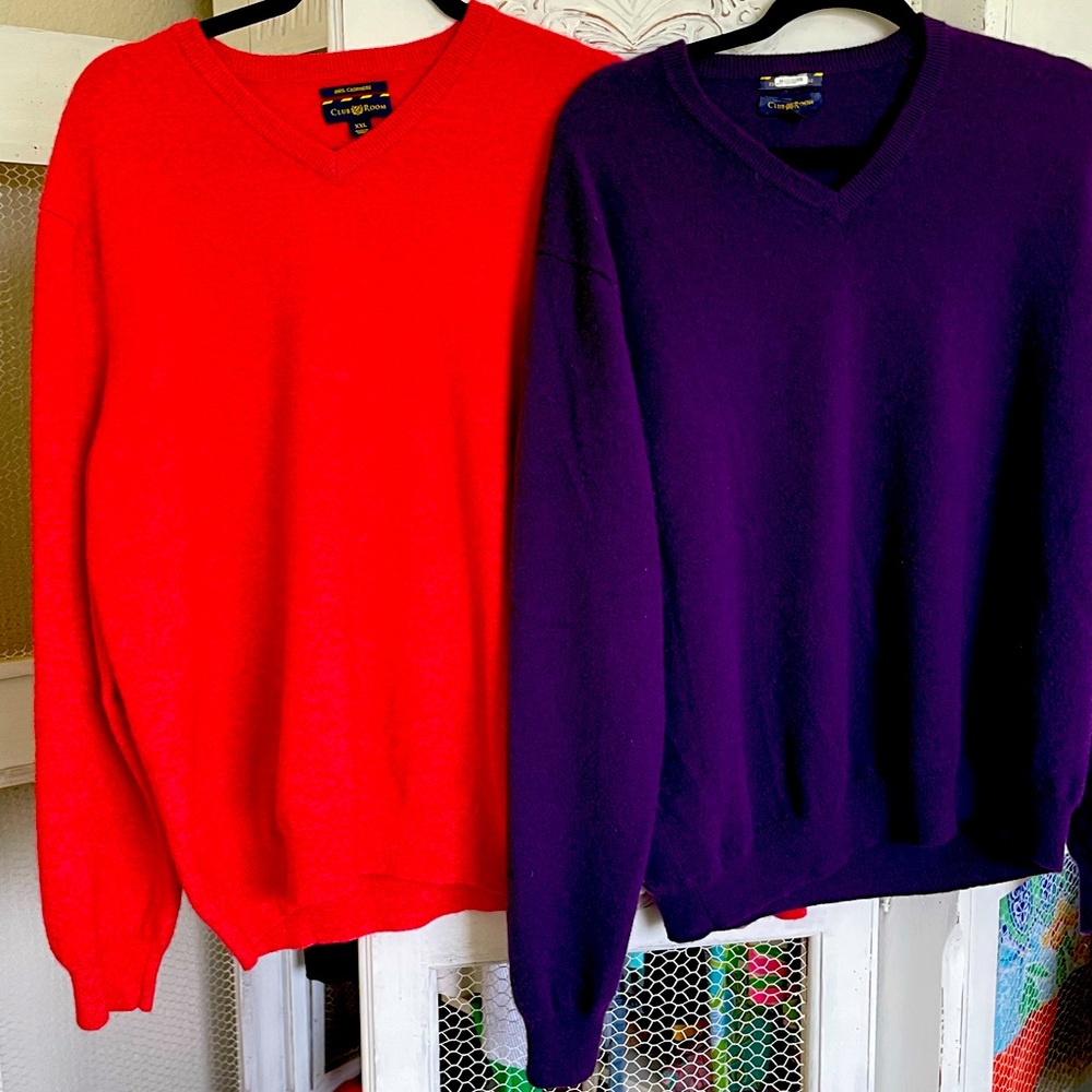 110% Cashmere Sweaters XXL Club Room Men’s 6 Colors